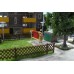 Bausatz Mehrfamilienhaus in Waschbetonoptik H0 grüne Balkone