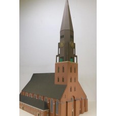 Fertigmodell Diorama Stadtkirche "St. Jacobi" H0 brauner Turm